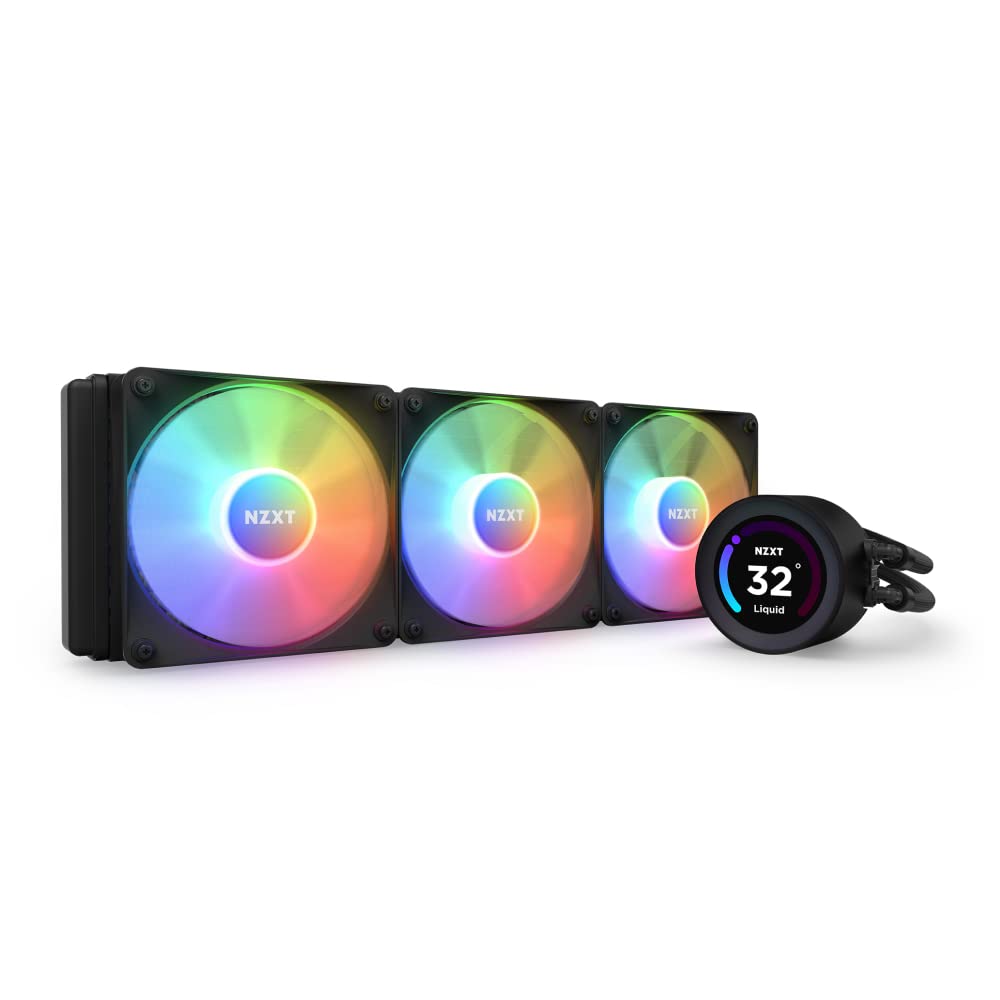 NZXT Kraken Elite 360mm RGB AIO CPU Liquid Cooler with Customizable LCD Display, High-Performance Pump, and 3 RGB Fans – Black NZXT Kraken Elite 360mm RGB AIO CPU Liquid Cooler with Customizable LCD Display, High-Performance Pump, and 3 RGB Fans – Black